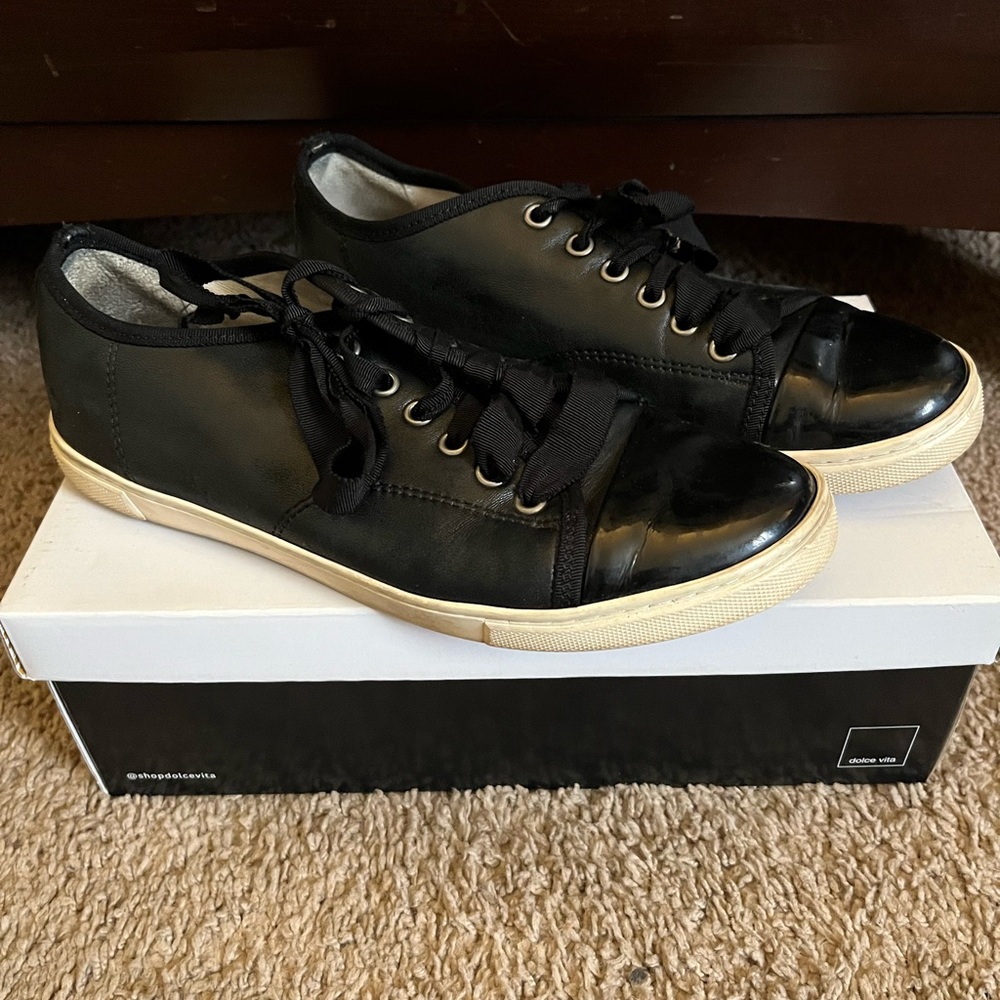 Lanvin Patent Toe Sneakers